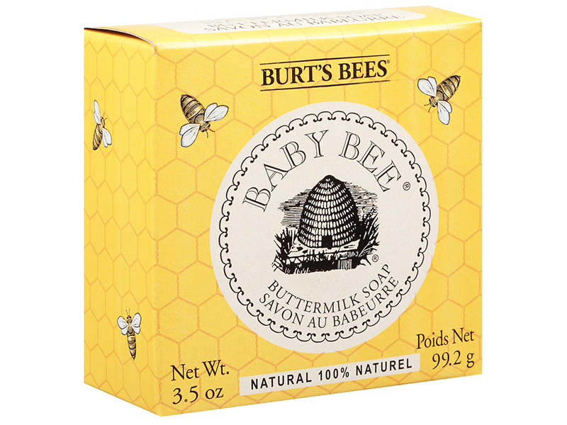 Box containing Burt's Bees soap