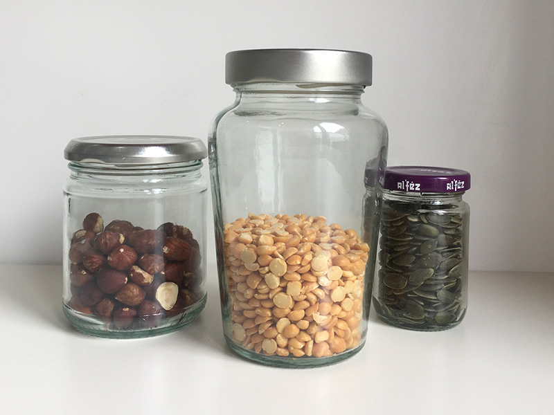 Jars with labels perfectly removed