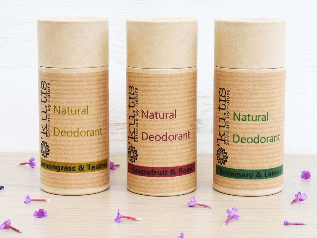 Kutis natural deodorants in varying fragrances