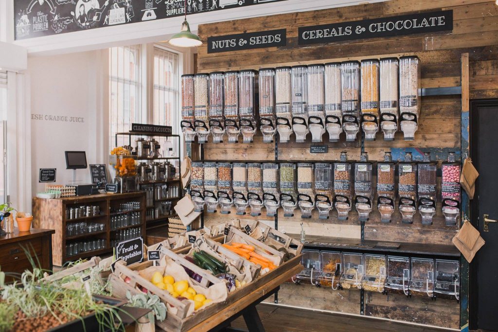 A plastic free supermarket where you can fill up your own containers