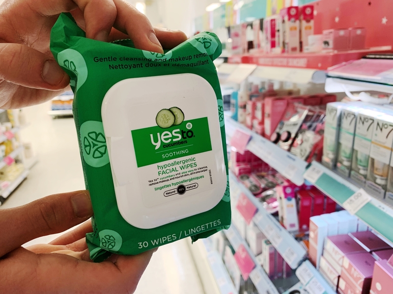 Yes To cucumbers biodegradable face wipes from Boots