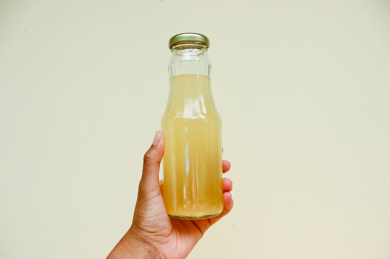 Apple cider vinegar in a bottle
