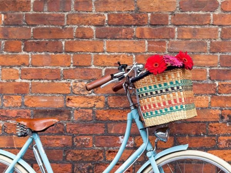 Plastic-free bike basket