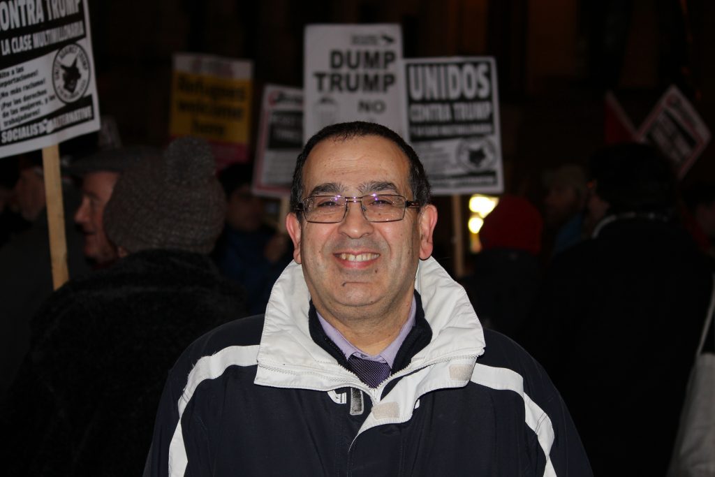 Steve Gauci came to the demonstration street after work