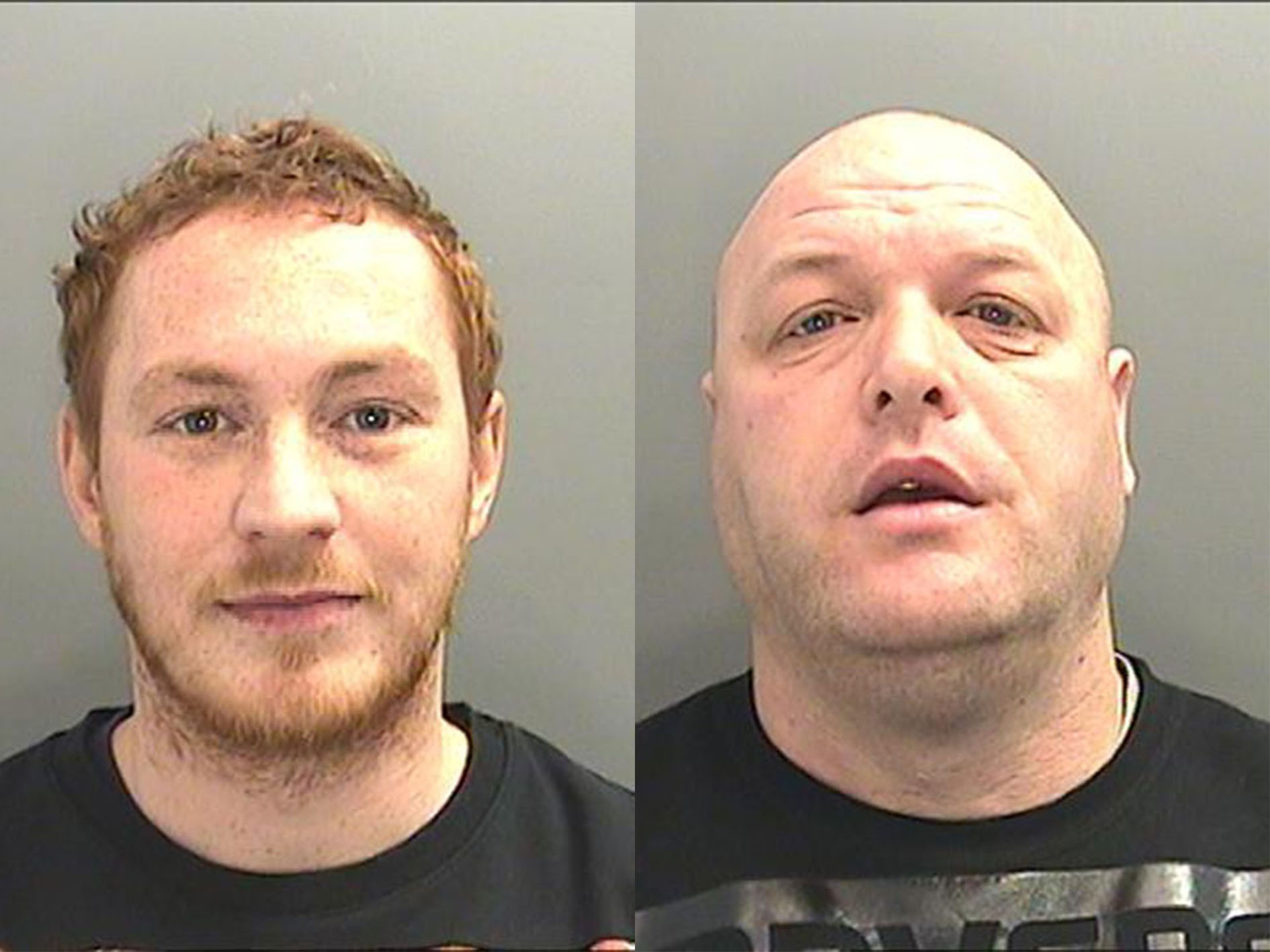 Daniel Gordon (left), 28, was jailed for 20 months and Dean Cronin (right), 41, was jailed for three and a half years. (Credit: South Wales Police)