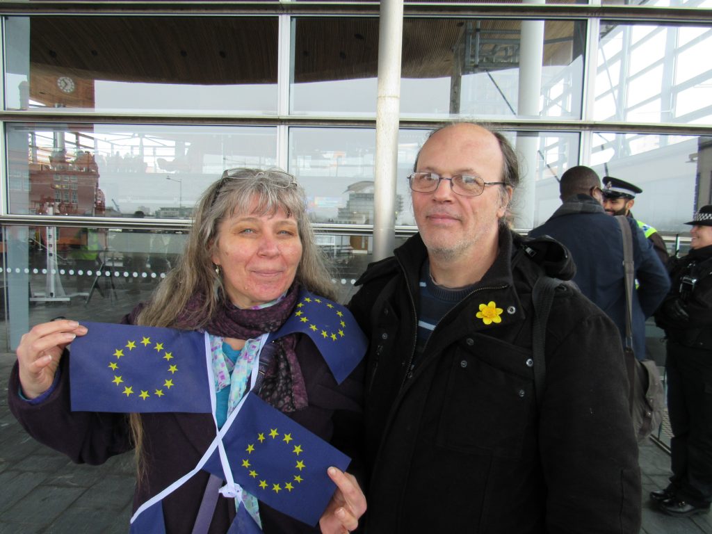 Sabina Allen-Kormylo, 52, and Chris Allen, 57, travelled from Merthyr for the event
