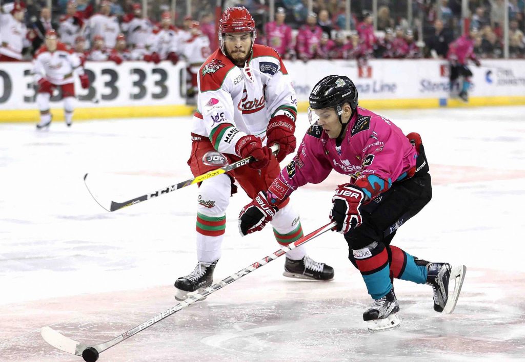 Cardiff Devils against the Belfast Giants on Friday night.