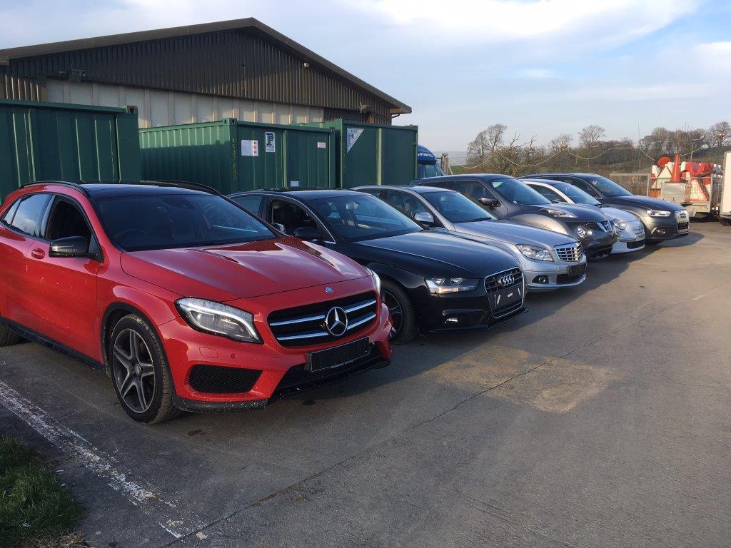 Some of the cars the police bought from the unsuspecting criminals. (Credit: South Wales Police)