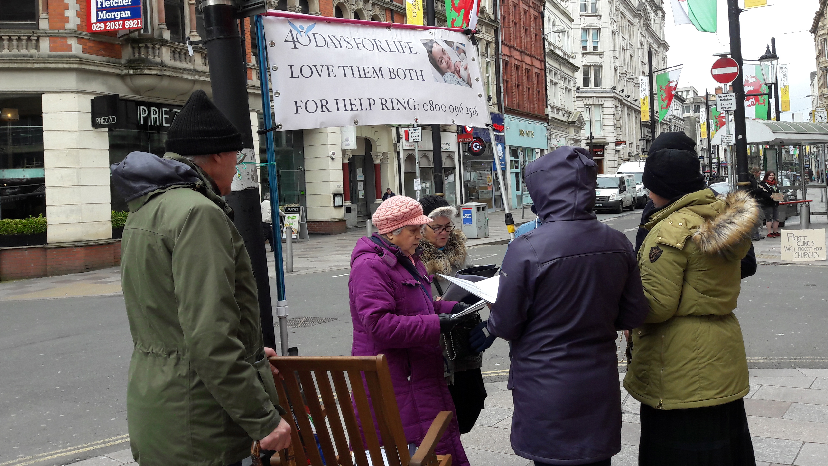 The 40 Days for Life vigil, which will be on St Mary Street until April 9.