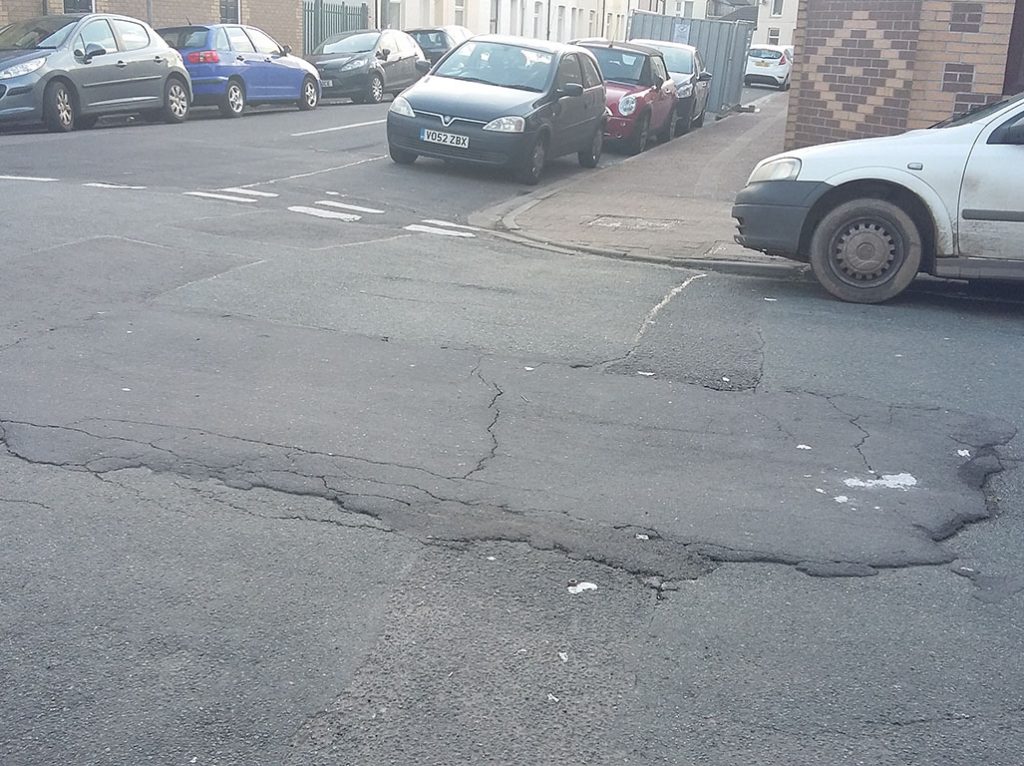 One of the concerns from residents is the uneven filling of potholes with tarmac.