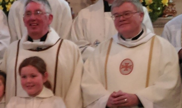 Left, Canon Philip Masson, Right, Rev Jeffrey John (Dean of St Albans)