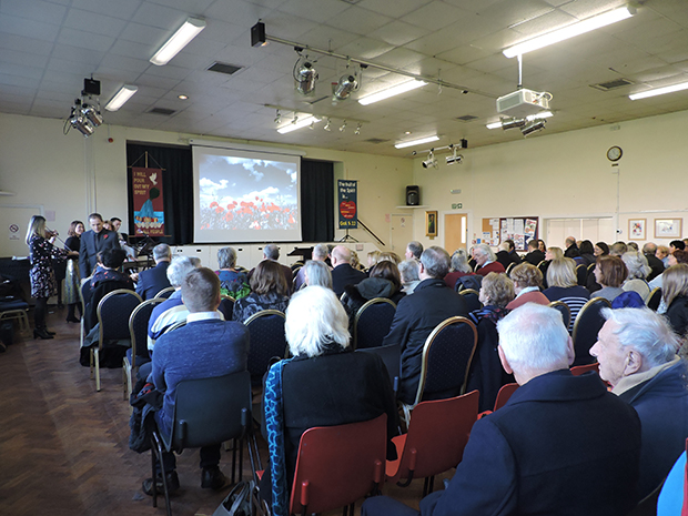 church service in community hall