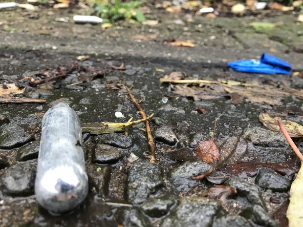 Nitrous Oxide canisters were found in Grangetown