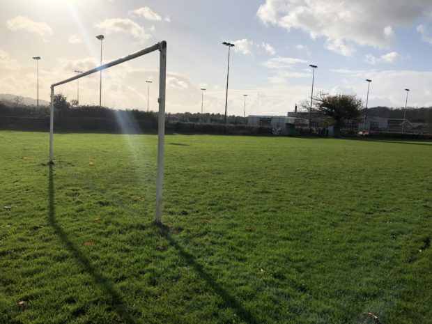 Football pitch at Pencoed Rugby Football Club 