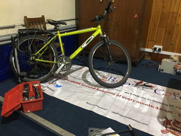 The repair cafe mends things like bikes for free 