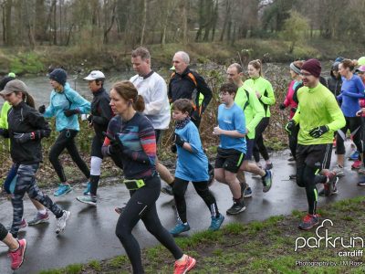Cardiff parkrun Saturday, February 10, 2018. Runners brave all weathers. Credit: J M Ross