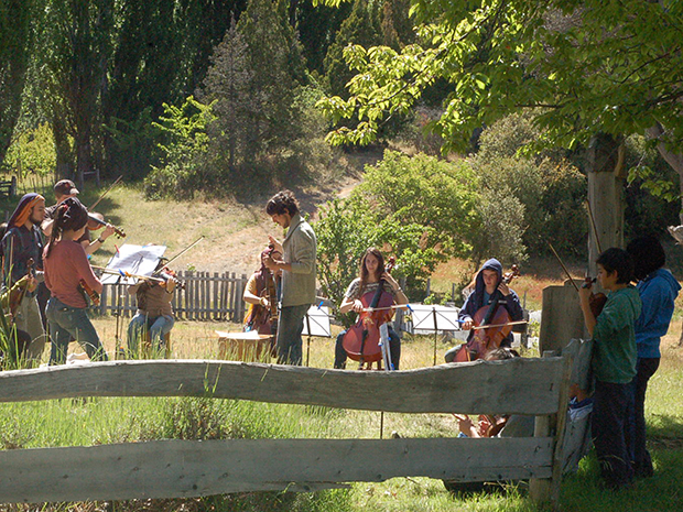 Patagonia school playing music